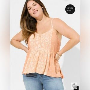 Torrid size 2 floral top with straps